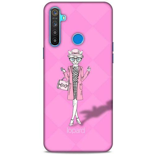 Oppo Realme 5i Kılıf FunnyMaX (21) Koruyucu Kapak Şeker Pembe Kedi