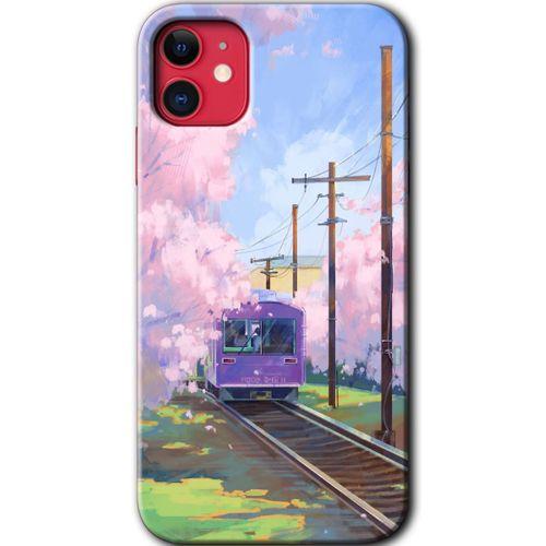 MRCİLETİSİM iPhone 11 Kılıf HD Desen Baskılı Arka Kapak + Temperli Cam - Rails Paint