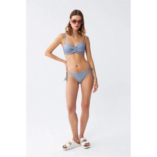 Kadın Straplez Mavi Bikini Takımı