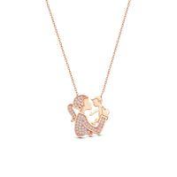 925 Ayar Rosegold Gümüş Anne Bebek Kolye