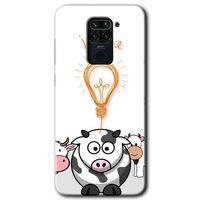 MRCİLETİSİM Xiaomi Redmi Note 9 Kılıf HD Desen Baskılı Arka Kapak + Temperli Cam - İdea Lamp