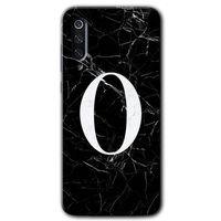 Xiaomi Mi 9 HD Baskılı Kılıf + 9D Tam Ekran Koruyucu - Siyah Mermer Desenli O Harfi
