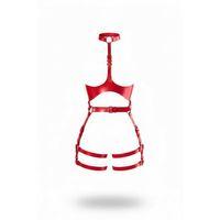 Kırmızı Harness Takım Deri Tokalı Boyun Detaylı - Brf1386