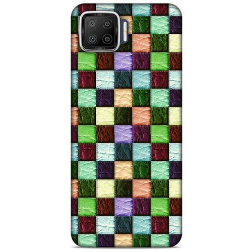 Oppo A73 Kılıf Patchwork (6) Silikon Kılıf Su Yeşili
