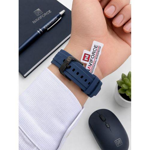 Naviforce Silokon Kordon Dijital & Analoğ Mekanizma Bileklik Hediyeli 3 ATM Erkek Kol Saati NF9264.2