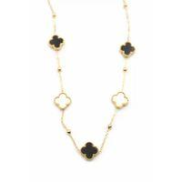 Boncuklu Yonca Kolye - Altın