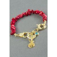 Şans Figürlü Mercan Kırık Doğaltaş Bileklik