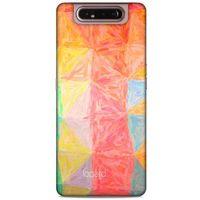 Samsung Galaxy A80 Kılıf Pastel Renkler (26) Tpu Silikon Kılıf Sarı Kırmızı