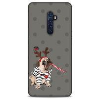 Animax Boynuzlu Pug Oppo Reno 2 Kılıf Desenli Silikon