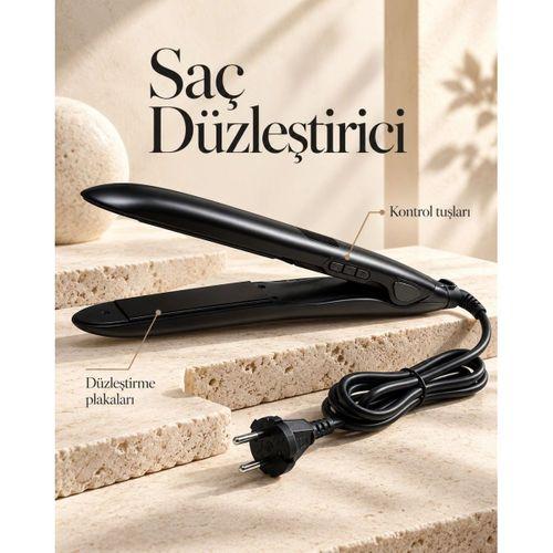 Lcd Ekranlı Seramik Plakalı 200–450 °f Isı Ayarlı Saç Düzleştirici