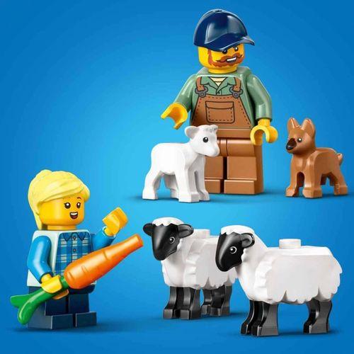 Çocuk City Römorklu Kırmızı Çiftlik Traktörü ve Koyun 60461