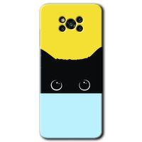 Poco x3 NFC Kılıf HD Desen Baskılı Arka Kapak - Kara-Kedi + Kırılmaz Cam