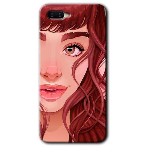 Oppo Rx 17 Neo HD Baskılı Kılıf + 9D Tam Ekran Koruyucu - Kızıl Kız