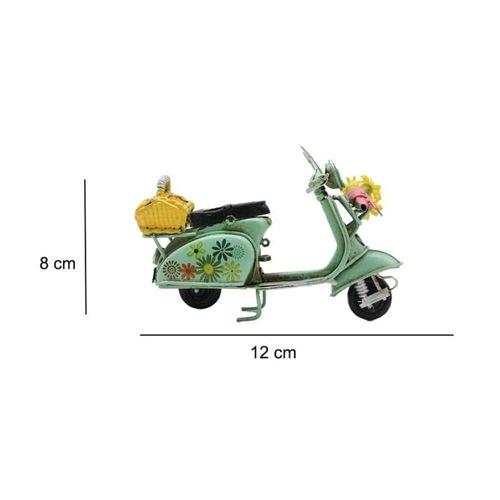 Dekoratif Metal Scooter Önü Sepetli