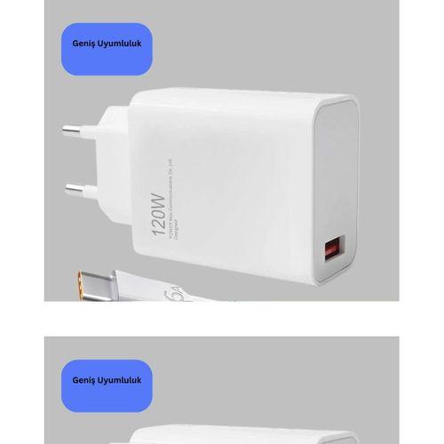 120 Watt Güçlü Hızlı Şarj Adaptörü Huawei P30 P40 Mate 20 Pro Uyumlu