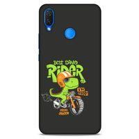 Animax Bisikletli Dinozor Huawei Psmart 2019 Kılıf Desenli Silikon