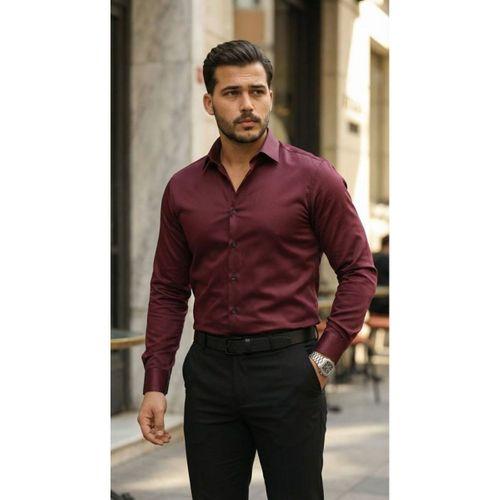 Erkek Saten Klasik Gömlek
