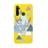 Realme 5i Polygon Deer Premium Silikonlu Telefon Kılıfı
