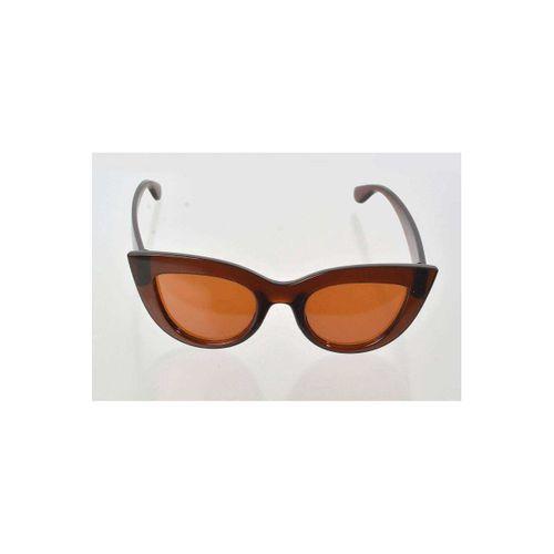 Kahverengi Çerçeve Cat Eye Kadın Güneş Gözlüğü - Moda Gözlük