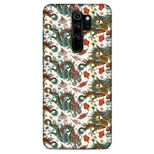Xiaomi Redmi Note 8 Pro Kılıf Dragons (20) Koruyucu Kılıf Ejderha Japon