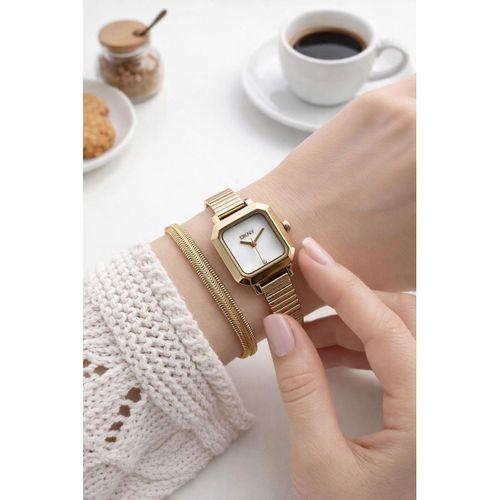 DKNY 2 Yıl Garantili 3 Atm Suya Dayanıklı Kararma Renk Atma Yapmaz Kadın Kol Saati+Bileklik DL123.35