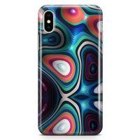 Apple iPhone XS Kılıf Elastik Hoparlör Arka Kapak Koruma Desenli Full Koruyucu