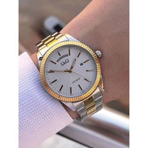 Q&Q Çelik Kordon Takvimli Kadran 2 Yıl Garantili 3 Atm Suya Dayanıklı Erkek Kol Saati QQ.E2005.A2