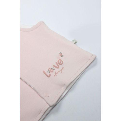 Bistyle Bistyle Grow İn Love Çift Taraflı Bebe Yelek 18102 Pembe Ekru