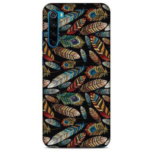 Xiaomi Redmi Note 8T Kılıf Desenli Özel Seri Tüyler (28) Arka Kapak