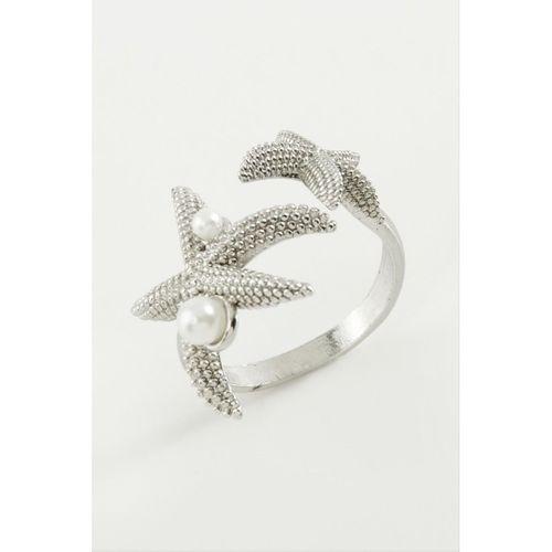 Deniz Yıldızı İnci Metal Yüzük