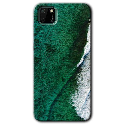 Huawei Y5P Kılıf HD Desen Baskılı Arka Kapak - Yeşil Okyanus