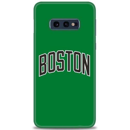 Samsung Galaxy S10E Kılıf HD Baskılı Kılıf - Boston Yeşil + Tam Ekran Koruyucu