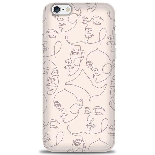 iPhone 6 Kılıf HD Baskılı Kılıf - Kadın Silüeti + Tam Ekran Koruyucu