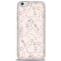 iPhone 6 Kılıf HD Baskılı Kılıf - Kadın Silüeti + Tam Ekran Koruyucu