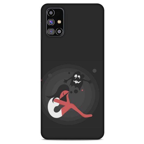 Samsung Galaxy M31s Kılıf Depresyon (34) Slim Armor Kılıf Yeşil Fuşya