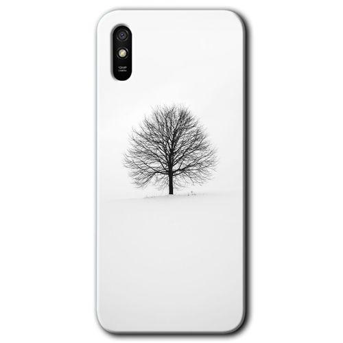 Xiaomi Redmi 9A Kılıf Baskılı Kapak - Alone Tree +Tam Kaplayan Mat Seramik