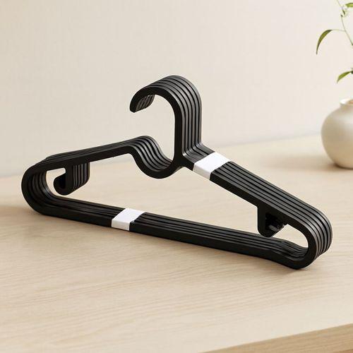 10'lu Siyah Slim Plastik Elbise Askısı