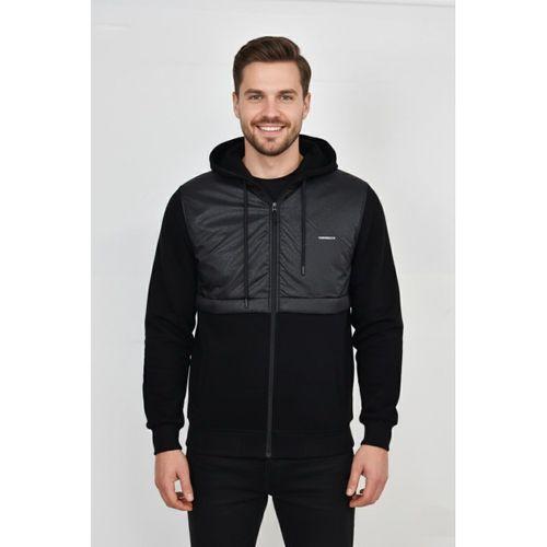 Erkek Kapitone Modelli 3 İplik Kapüşonlu Sweatshirt BGL-ST04865