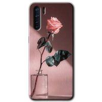 OPPO Oppo A91 Kılıf HD Desen Baskılı Arka Kapak - Retro Gül