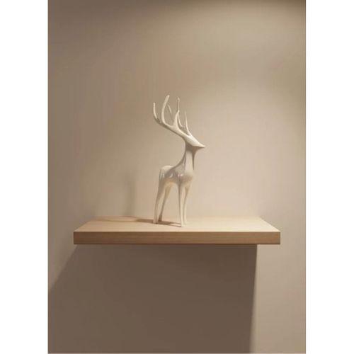 Geyik Figürü Beyaz Modern Salon Ve Raf Dekoru