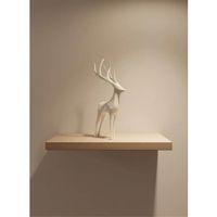 Geyik Figürü Beyaz Modern Salon Ve Raf Dekoru