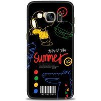 Samsung Galaxy S7 Edge Kılıf HD Baskılı Kılıf - Summer + Tam Ekran Koruyucu