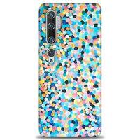 Xiaomi Mi Note 10 Pro Kılıf HD Baskılı Kılıf - Renkli Benekler + Tam Ekran Koruyucu