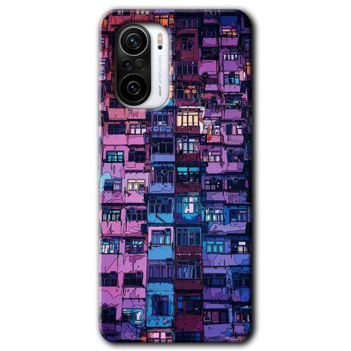 Xiaomi Redmi K40 Kılıf HD Desen Baskılı Arka Kapak - Şehir Görünümü