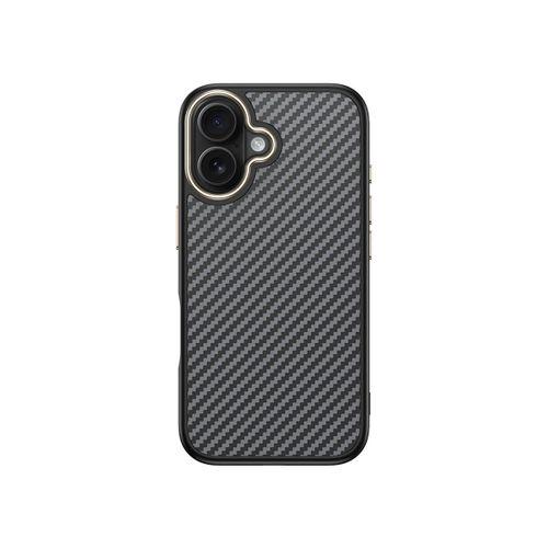Apple iPhone 16 Kılıf M-safe Şarj Özellikli Karbon Fiber Görünümlü Zore Antina Kapak