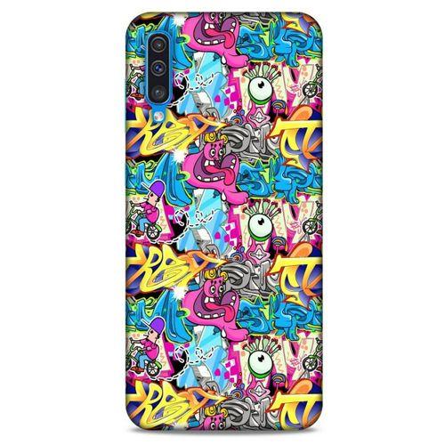 Graffitix (7) Desenli Silikon Kapak Samsung Galaxy A50 Kılıf