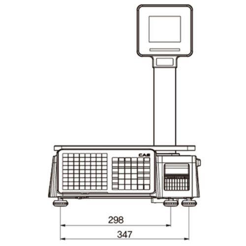 CAS CL3000 15KG 202DPI DİREKT TERMAL ETHERNET LCD EKRAN BOYUNLU BARKODLU TERAZİ