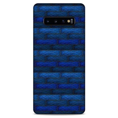 Samsung Galaxy S10 Plus Kılıf Patchwork (43) Thin Fit Kılıf Mavi Tonları