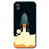 Huawei Y5 2019 Kılıf HD Desen Baskılı Arka Kapak - Space Smoke + Kırılmaz Cam