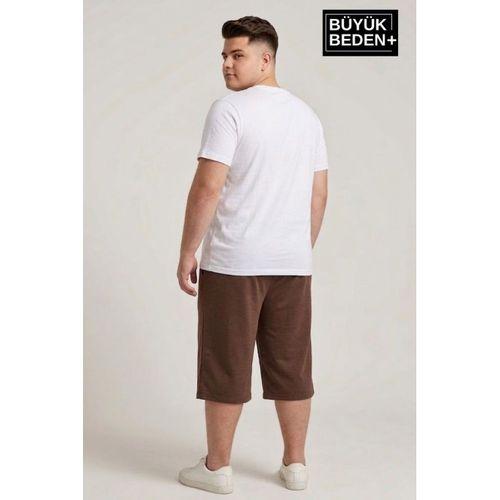 Büyük Beden Erkek Şort New York Baskılı Rahat Kalıp 3XL-6XL SPR26BSR591-05